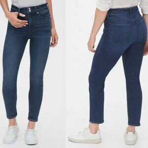 Gap Dark Indigo Wash High Rise Cigarette Jeans Size 30 / 10 T